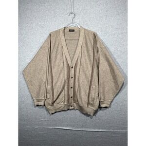 Cooper Sweater Cardigan‎ Wool Blend Knit Pockets Button Front Men's Size XL Gray